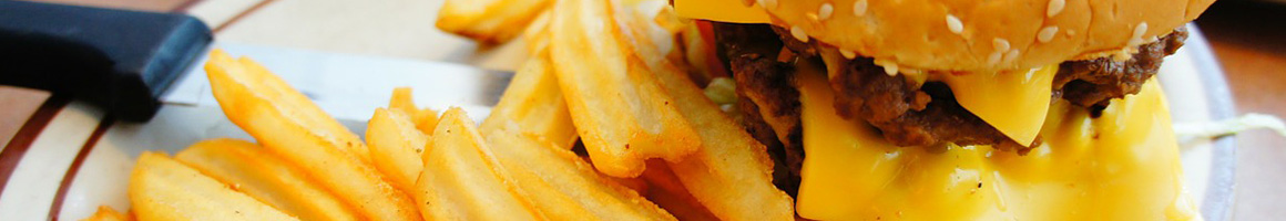 Eating Burger at Jimmy's Burger's restaurant in North Hollywood, CA.